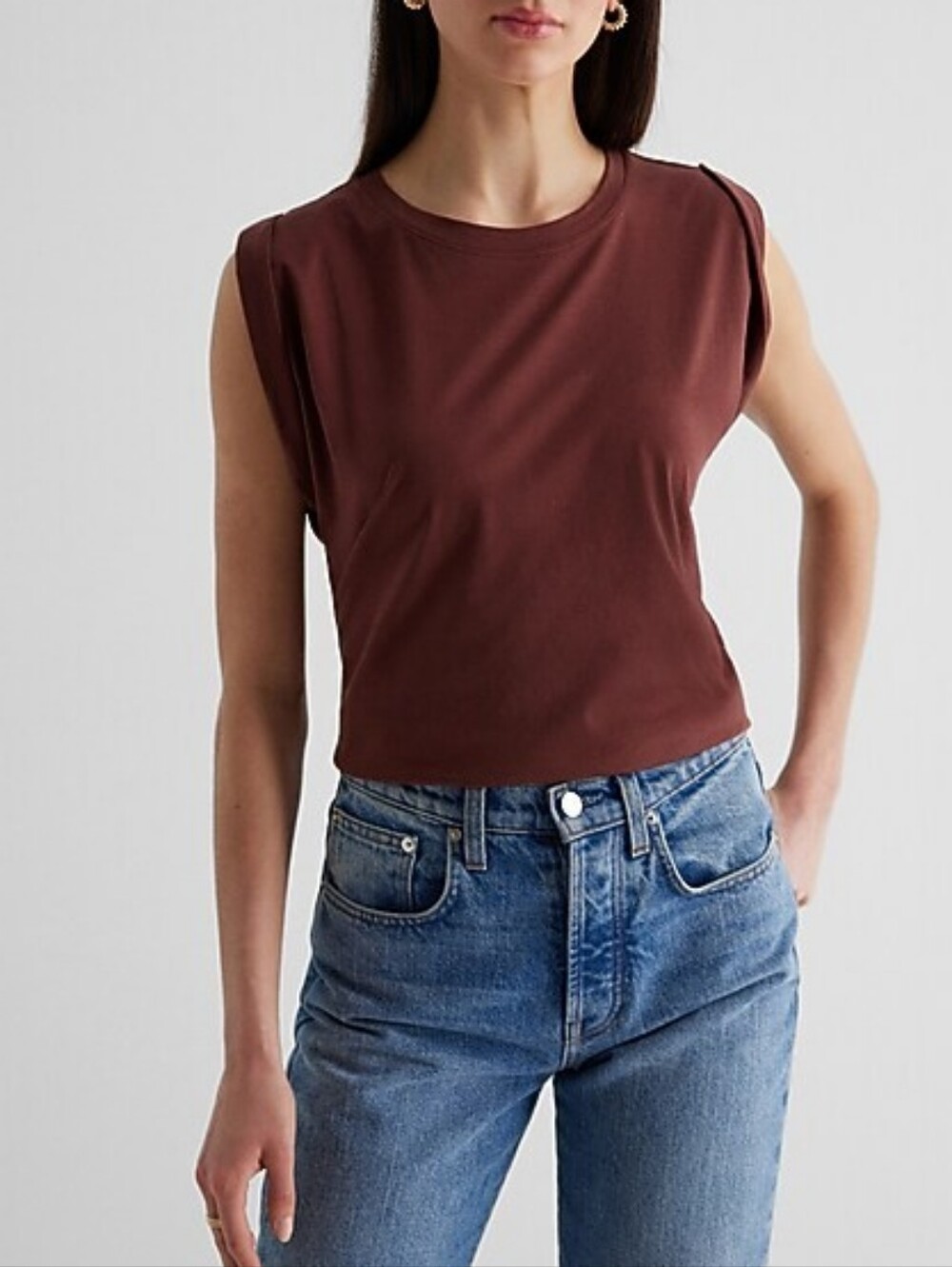 Express Cotton Crew Neck Muscle Tank